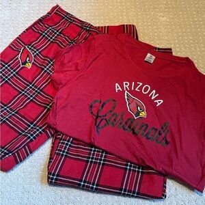 NWOT NFL Arizona Cardinals Flannel Plaid Pajamas
